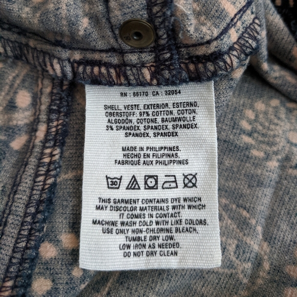 Pilcro + Letterpress Navy Printed Serif Cords 26 - Picture 7 of 8